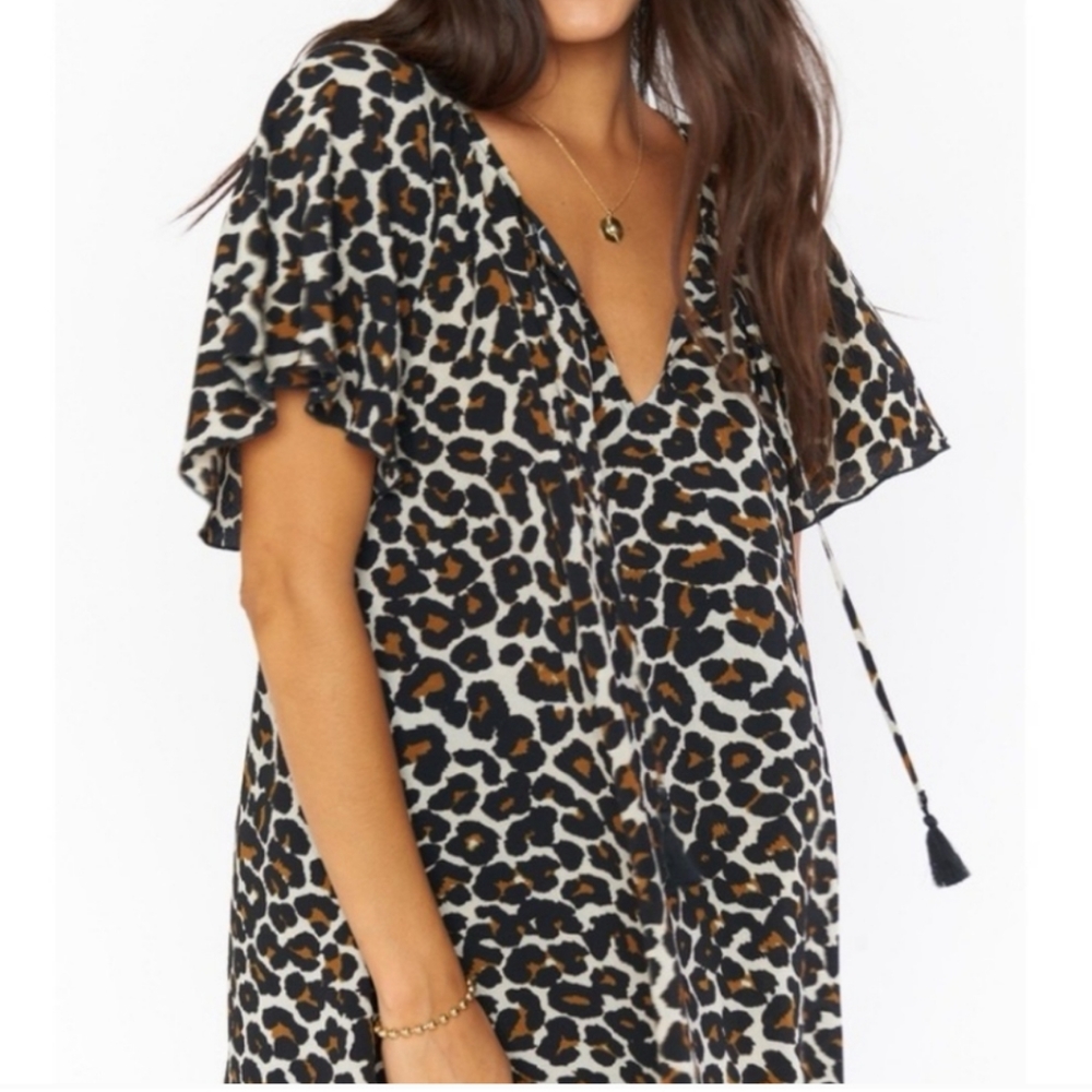 Show Me Your Mumu Juana Tassel Tunic In Leopard Print Size XS
